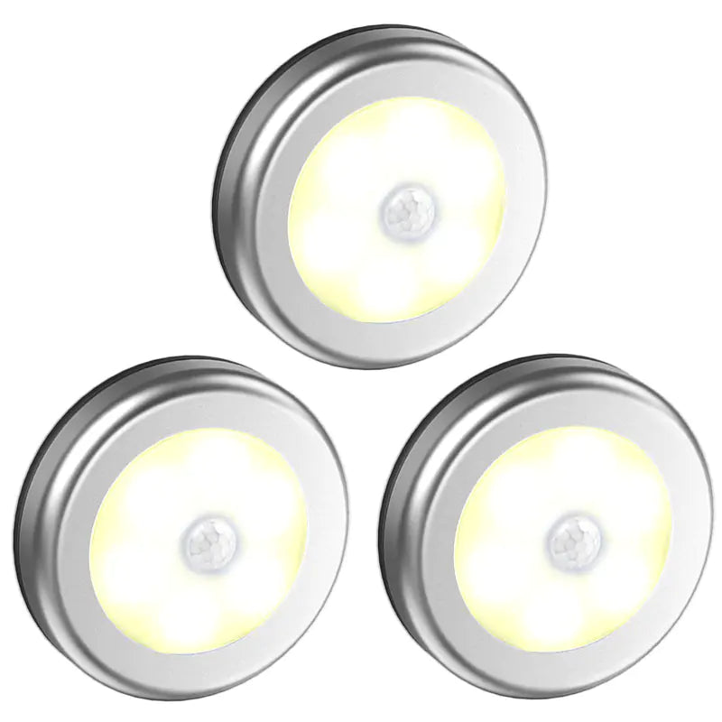 Liora LED Motion Sensor Cabinet Light — Round Magnetic Nightlight for Home & Closet