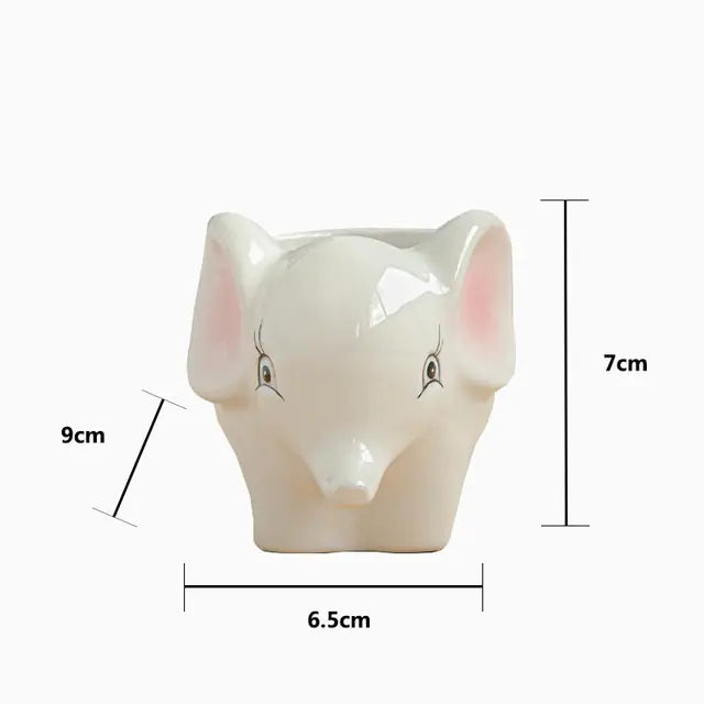 Liora Nordic Ceramic Animal Flower Pots — Decorative Planters for Indoor & Outdoor Use