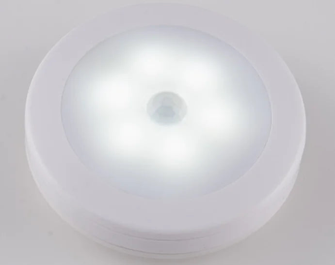 Liora LED Motion Sensor Cabinet Light — Round Magnetic Nightlight for Home & Closet