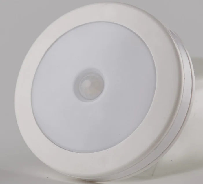 Liora LED Motion Sensor Cabinet Light — Round Magnetic Nightlight for Home & Closet