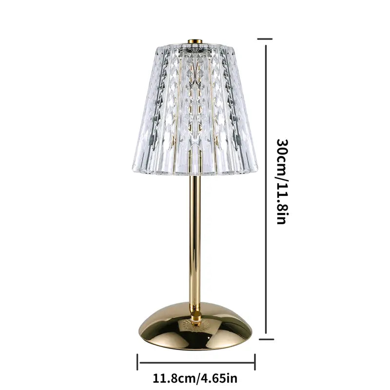Liora Touch Sensor USB Rechargeable Metal Table Lamp – Modern Dimmable Bedside Light