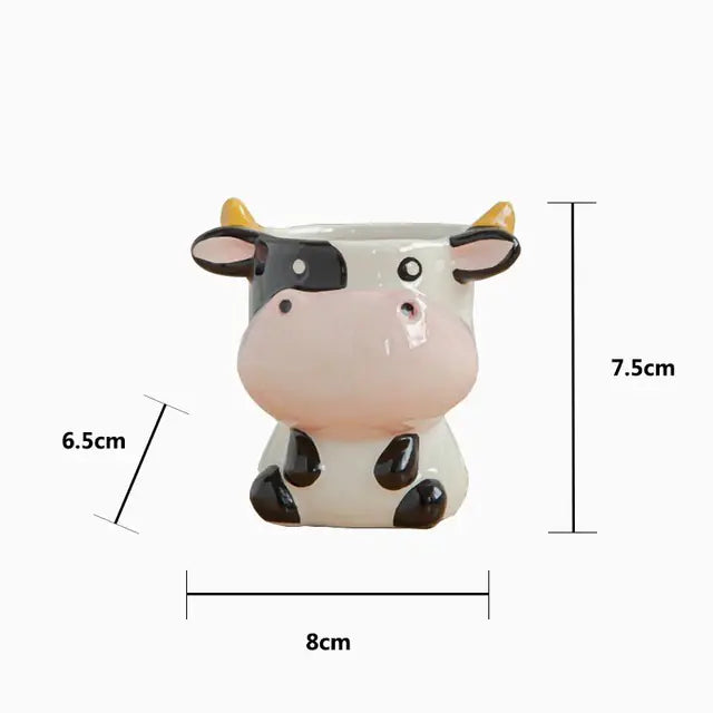 Liora Nordic Ceramic Animal Flower Pots — Decorative Planters for Indoor & Outdoor Use