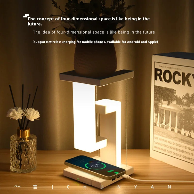 Liora Wireless Charging Table Lamp – Touch Sensor LED Bedside Lamp with USB & Fast Charging