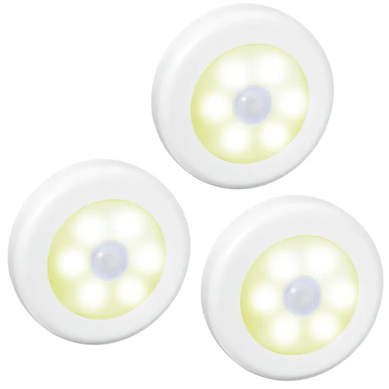 Liora LED Motion Sensor Cabinet Light — Round Magnetic Nightlight for Home & Closet