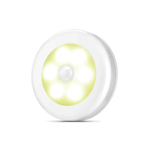 Liora LED Motion Sensor Cabinet Light — Round Magnetic Nightlight for Home & Closet