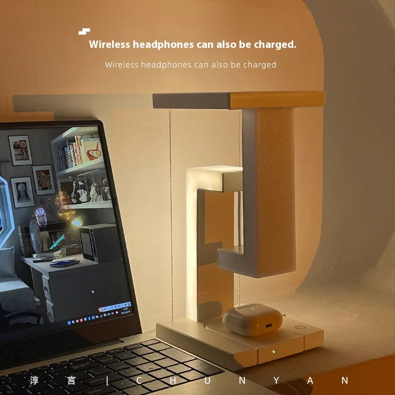 Liora Wireless Charging Table Lamp – Touch Sensor LED Bedside Lamp with USB & Fast Charging