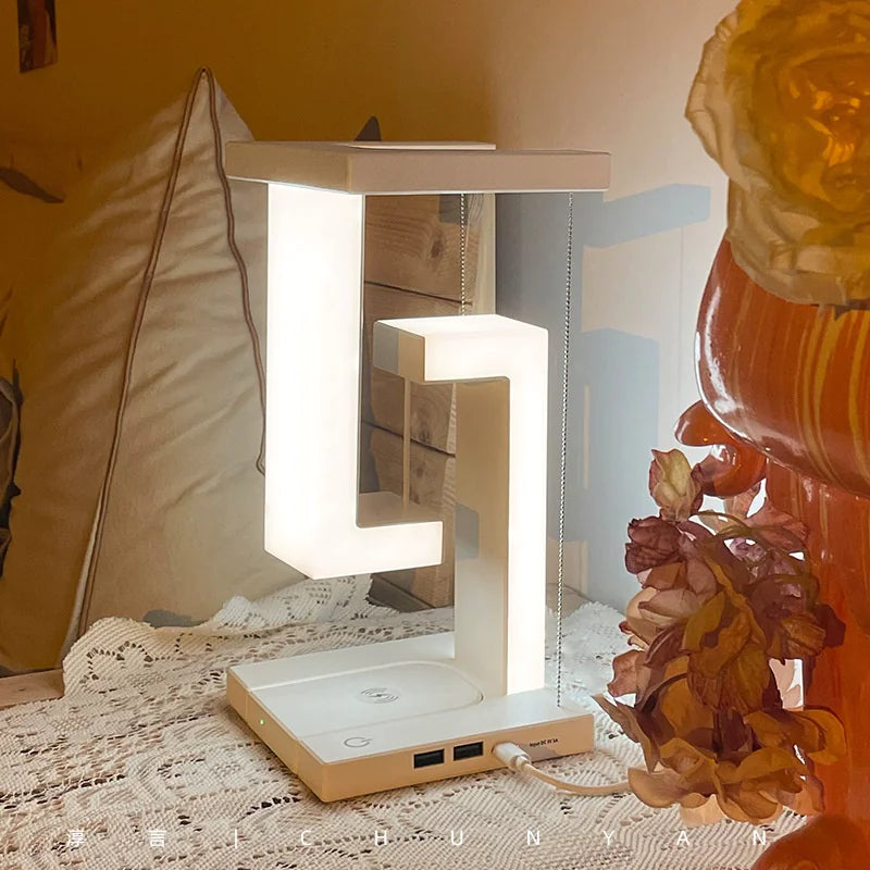 Liora Wireless Charging Table Lamp – Touch Sensor LED Bedside Lamp with USB & Fast Charging