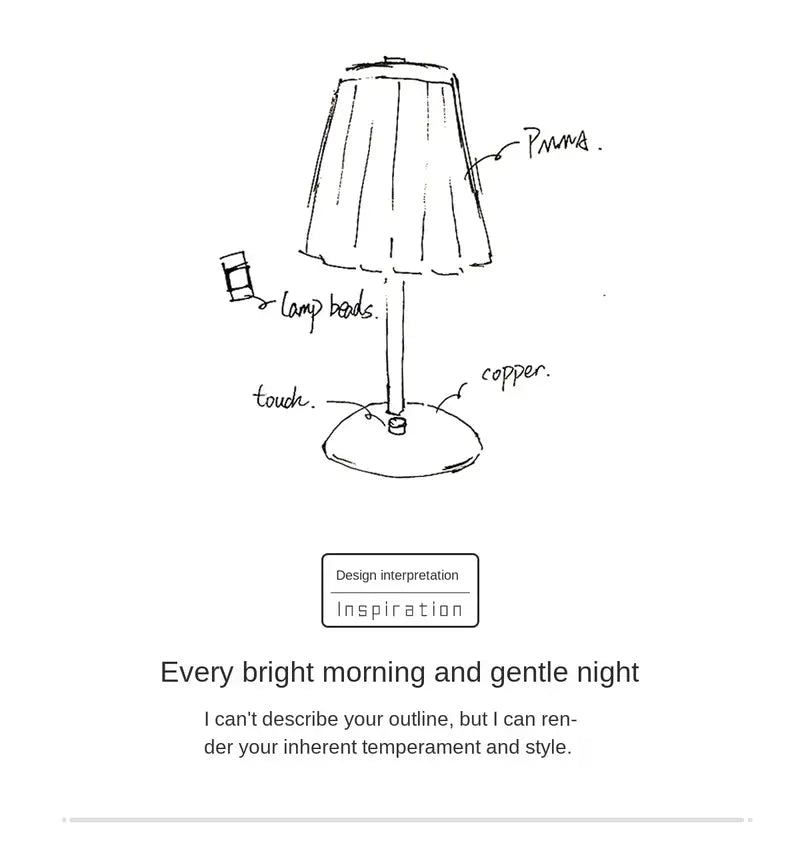 Liora Touch Sensor USB Rechargeable Metal Table Lamp – Modern Dimmable Bedside Light