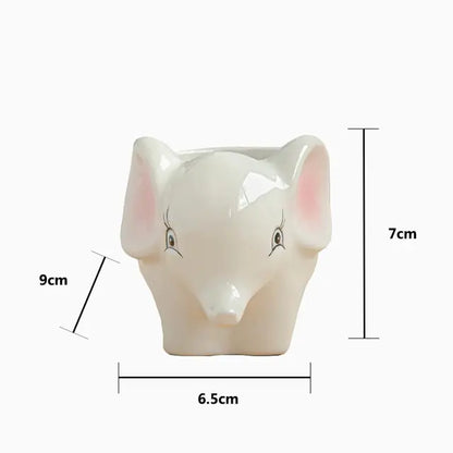 Liora Nordic Ceramic Animal Flower Pots — Decorative Planters for Indoor & Outdoor Use