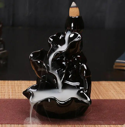 Liora Ceramic Incense Burner & Modern Home Décor Accent – Relaxing Aromatherapy Piece