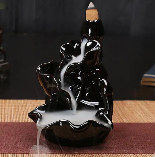 Liora Ceramic Incense Burner & Modern Home Décor Accent – Relaxing Aromatherapy Piece