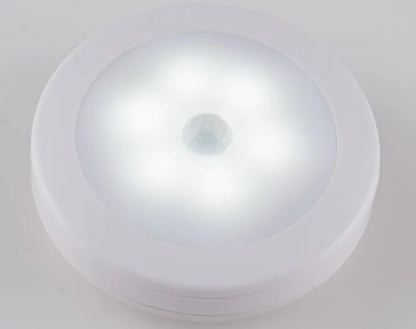 Liora LED Motion Sensor Cabinet Light — Round Magnetic Nightlight for Home & Closet