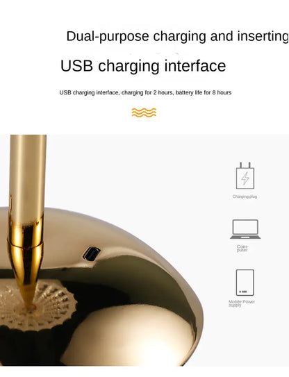 Liora Touch Sensor USB Rechargeable Metal Table Lamp – Modern Dimmable Bedside Light