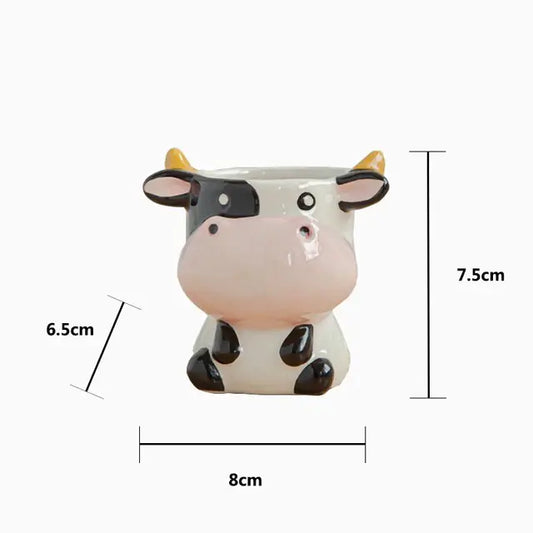Liora Nordic Ceramic Animal Flower Pots — Decorative Planters for Indoor & Outdoor Use