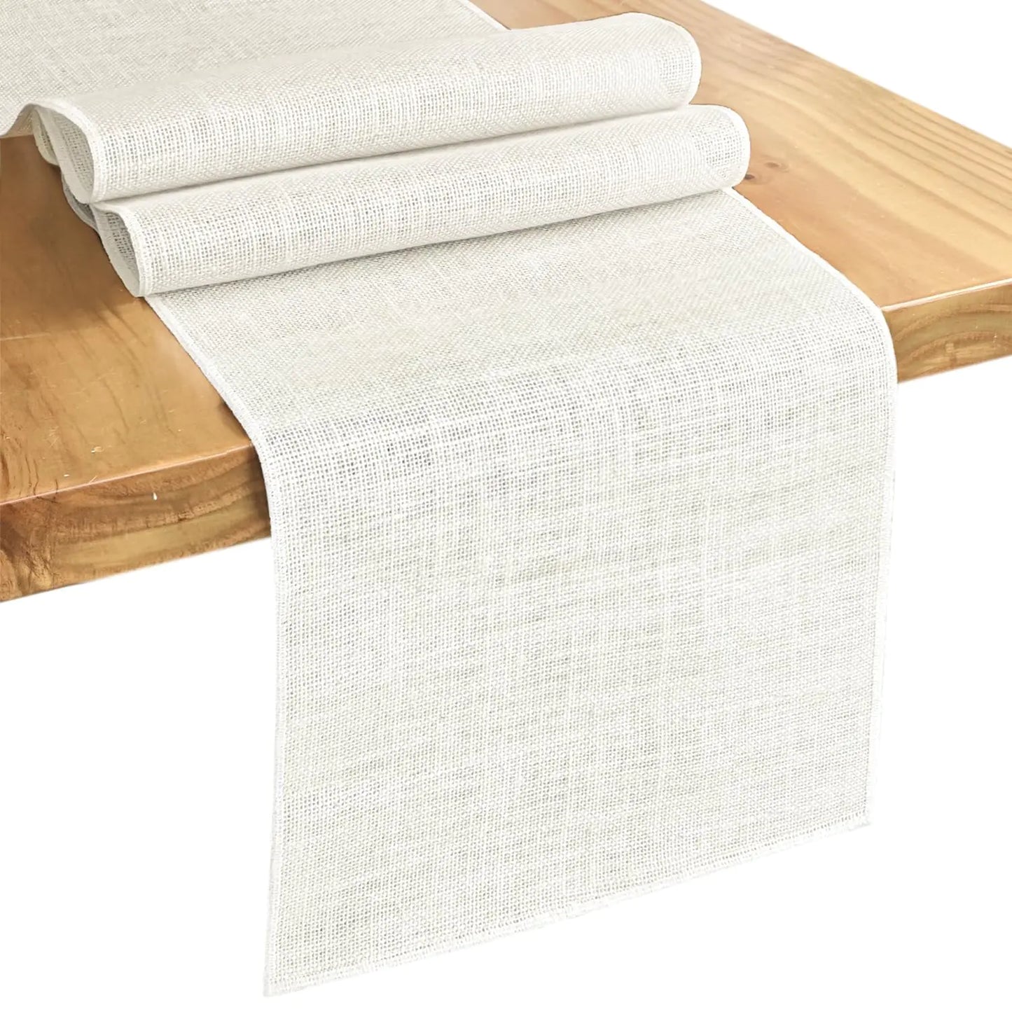 Liora Burlap Table Runner by Letjolt — 108" Rustic Farmhouse Jute Table Decor