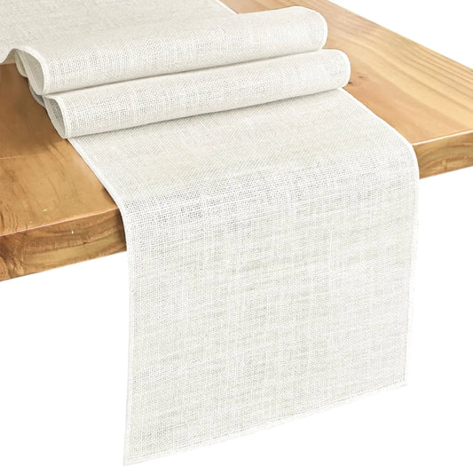 Liora Burlap Table Runner by Letjolt — 108" Rustic Farmhouse Jute Table Decor