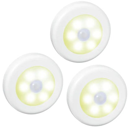 Liora LED Motion Sensor Cabinet Light — Round Magnetic Nightlight for Home & Closet