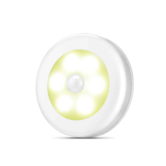 Liora LED Motion Sensor Cabinet Light — Round Magnetic Nightlight for Home & Closet