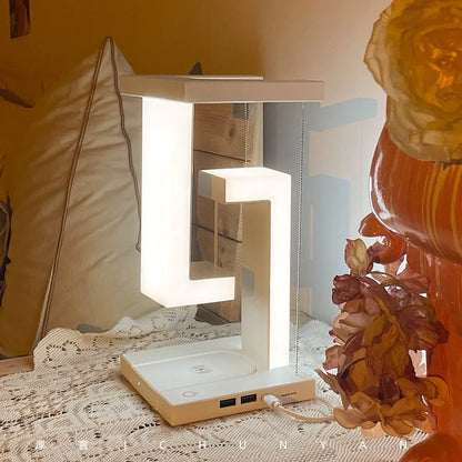 Liora Wireless Charging Table Lamp – Touch Sensor LED Bedside Lamp with USB & Fast Charging